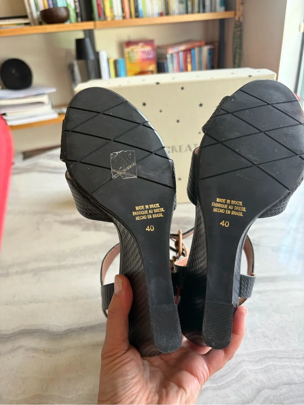 CAPELLI ROSSI WOVEN LEATHER WEDGE SANDALS